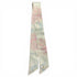 Ivory Floral Linen-Silk Skinny Scarf