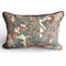 Vintage Japanese Kimono Lumbar Pillow – Leaf and Flower Motif