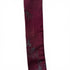 Burgundy Silk Skinny Scarf with Metallic Pewter Floral Design