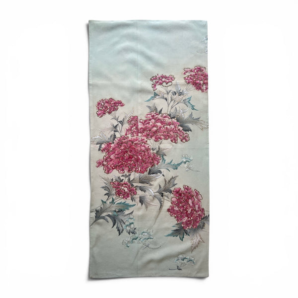 One-of-a-Kind Embroidered Silk Kimono Table Runner