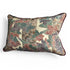 Vintage Japanese Kimono Lumbar Pillow – Leaf and Flower Motif