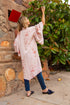 Midi Length Blush Silk Kimono