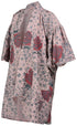 Rose Patterned Mink Collar Kimono