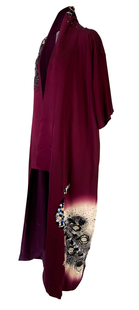 Long Peacock Kimono