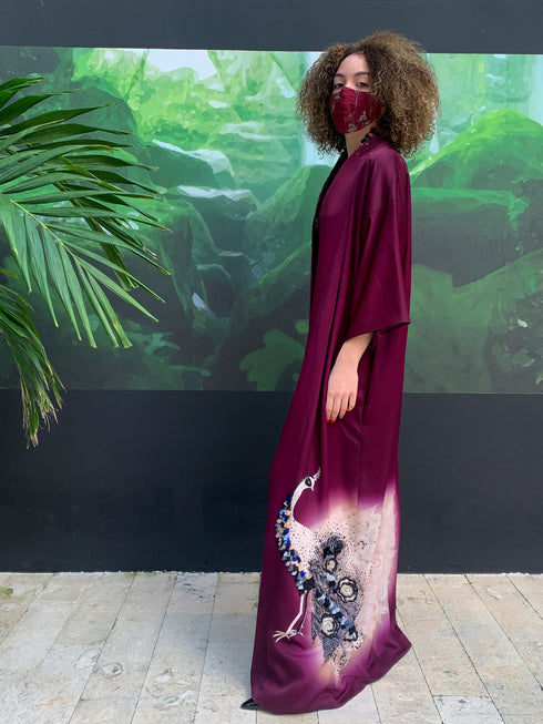 Long Peacock Kimono