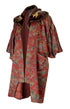 Red Parrot Mink Collar Kimono
