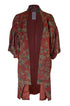 Red Parrot Mink Collar Kimono