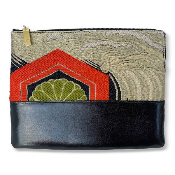 Silver and Black Obi Pochette