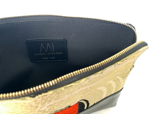 Silver and Black Obi Pochette