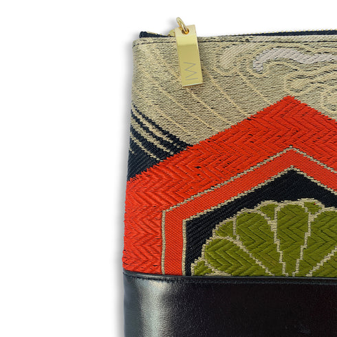 Silver and Black Obi Pochette