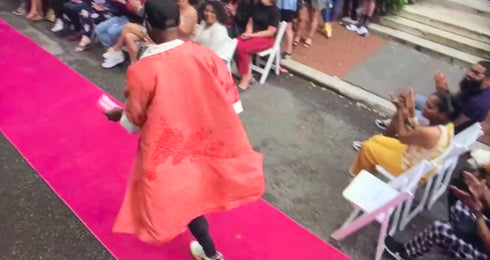 Midi Length Red Shibori Kimono