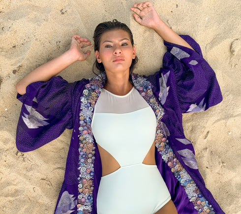 Constructivist Collar Kimono