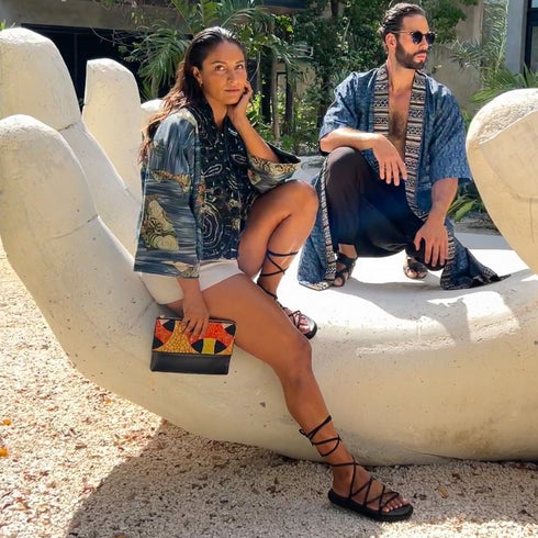 Multicolored Obi Pochette