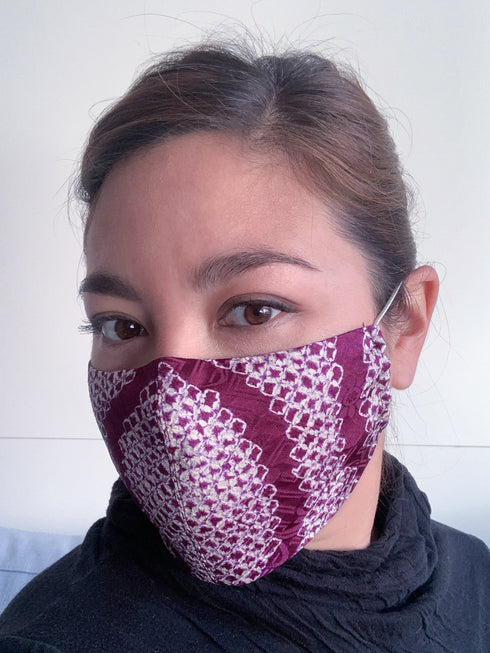 Purple Shibori Facemask
